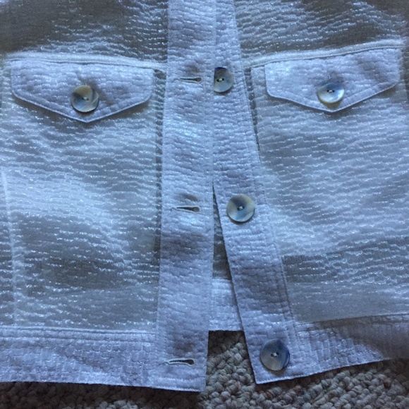 Maryam Nassir Zadeh Sheer Button Down Crop Jacket - Picture 3 of 4